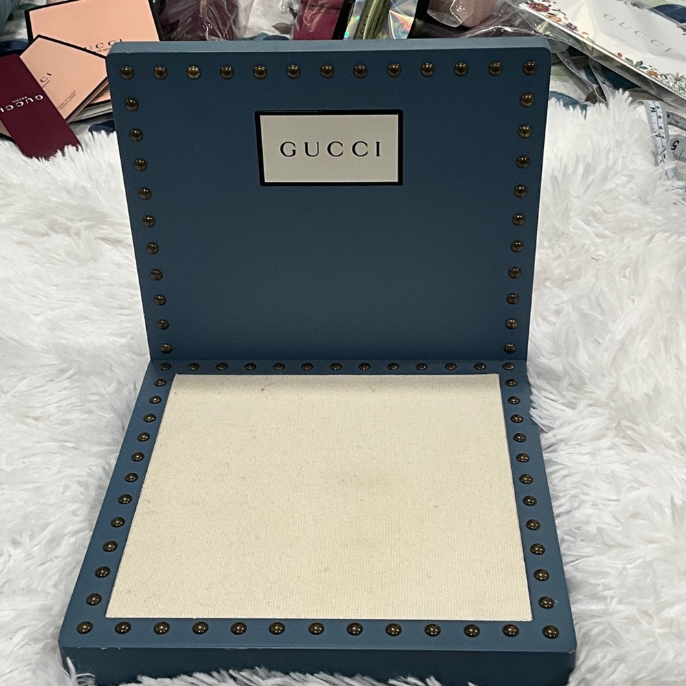 Gucci Teal and Beige Studded Store Display